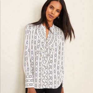 Ann Taylor Tall Chain Link Icon Blouse